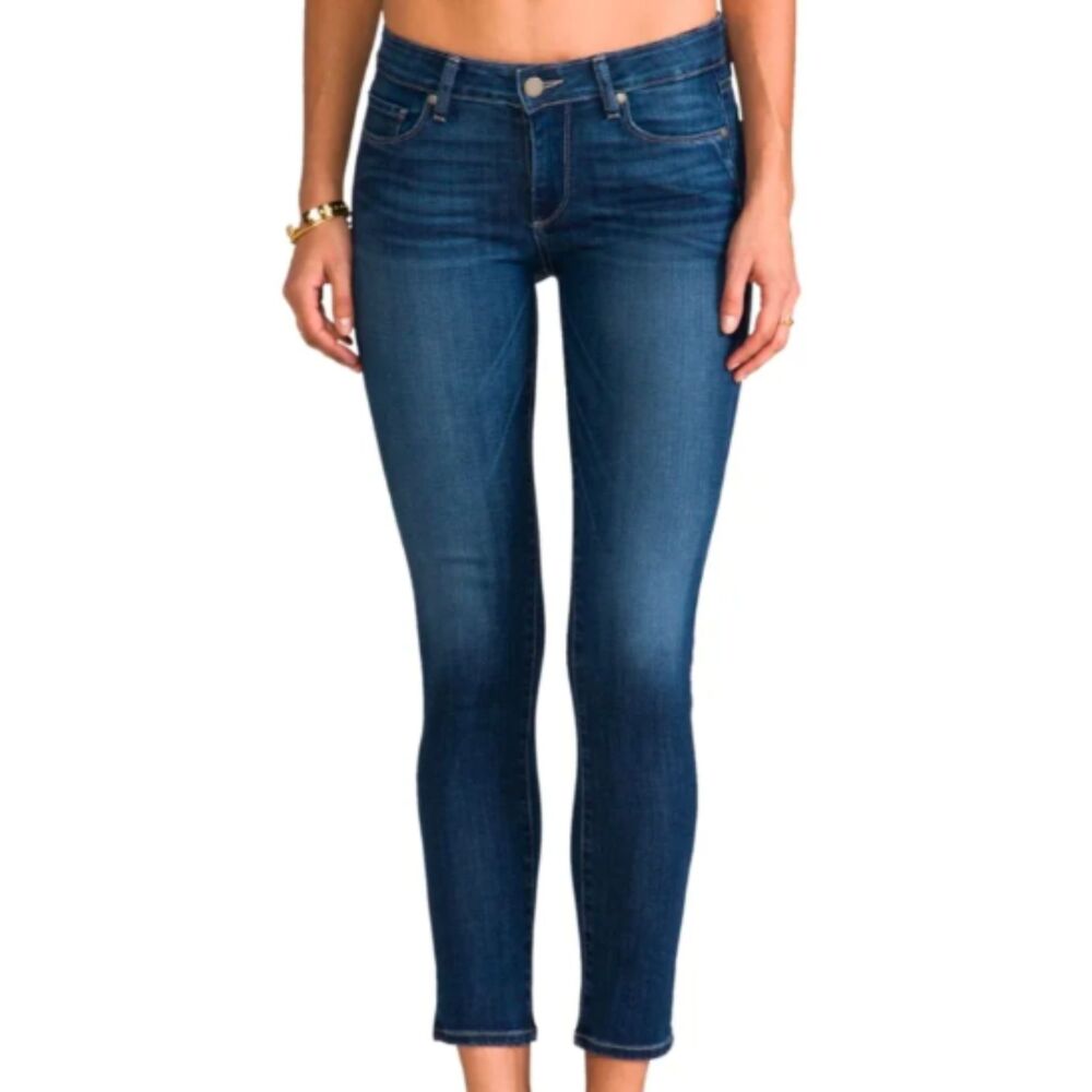 Paige Skyline Ankle Peg Jeans Dark Wash Skinny Stretch Denim Women's Size 32